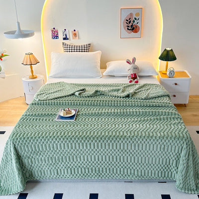 Ultra Soft Microfiber Throw Blanket with Pebble Texture Design