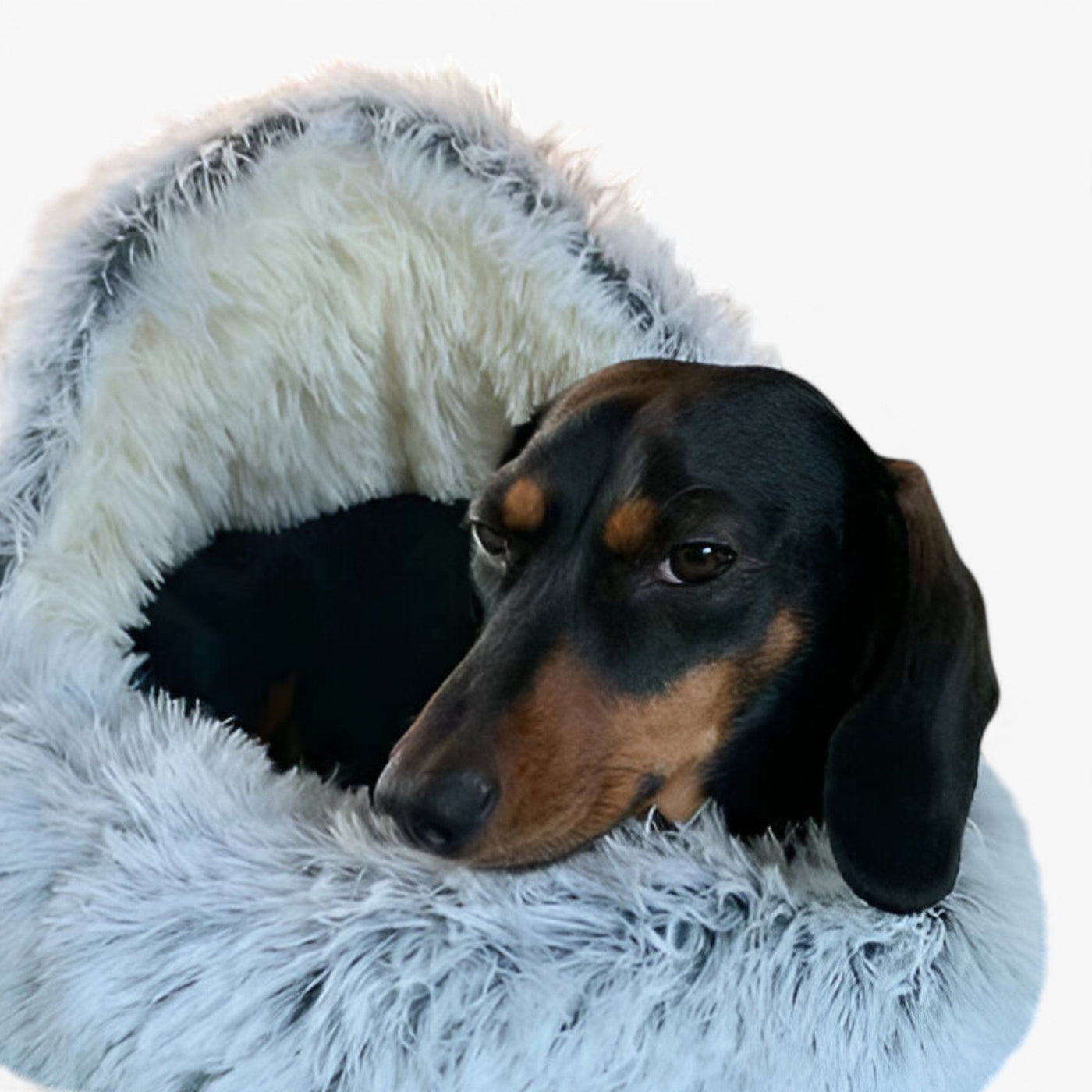 Soft Winter Pet Bed with Washable Cover and Non-Slip Base