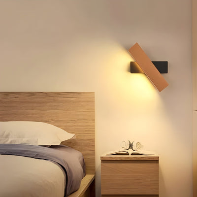Minimalist Wooden LED Wall Lamp with Adjustable Arm
