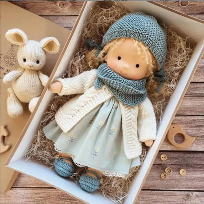 Handmade Cotton Plush Doll – Waldorf Style Elise Toy