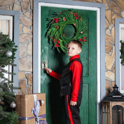 CypressBerry Red Berry Christmas Wreath for Home Decor