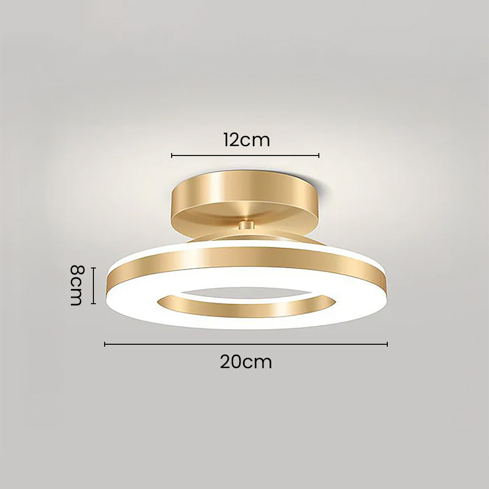 ZAYNO Black LED Ceiling Light – Modern Flush Mount