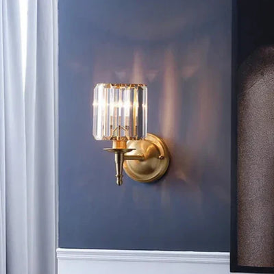 Vintage Crystal Wall Sconce Light Fixture