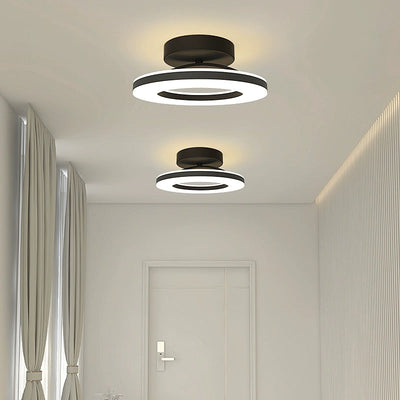 ZAYNO Black LED Ceiling Light – Modern Flush Mount