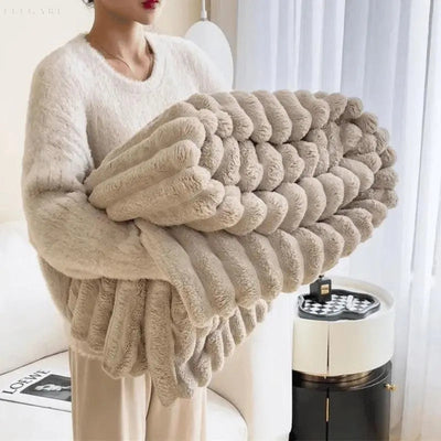 Soft Textured Blanket for Bed and Sofa Comfort