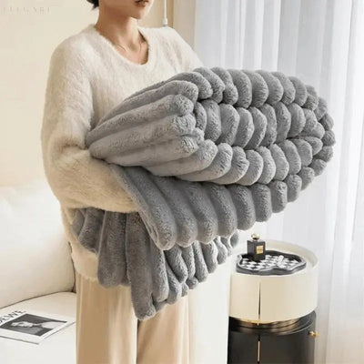 Soft Textured Blanket for Bed and Sofa Comfort