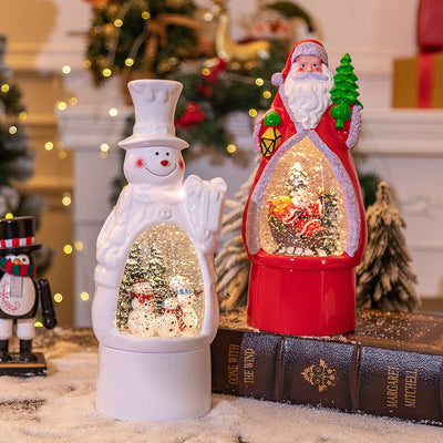 Christmas Snowman Music Box Desk Ambient Lamp