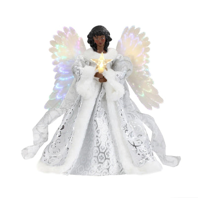 Golden Angel Doll Christmas Tree Topper with LED