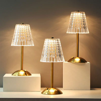 Vintage Crystal LED Table Lamp with Adjustable Brightness