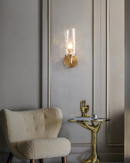 GoldenGleam – Elegant Glass Wall Light for Luxurious Ambience