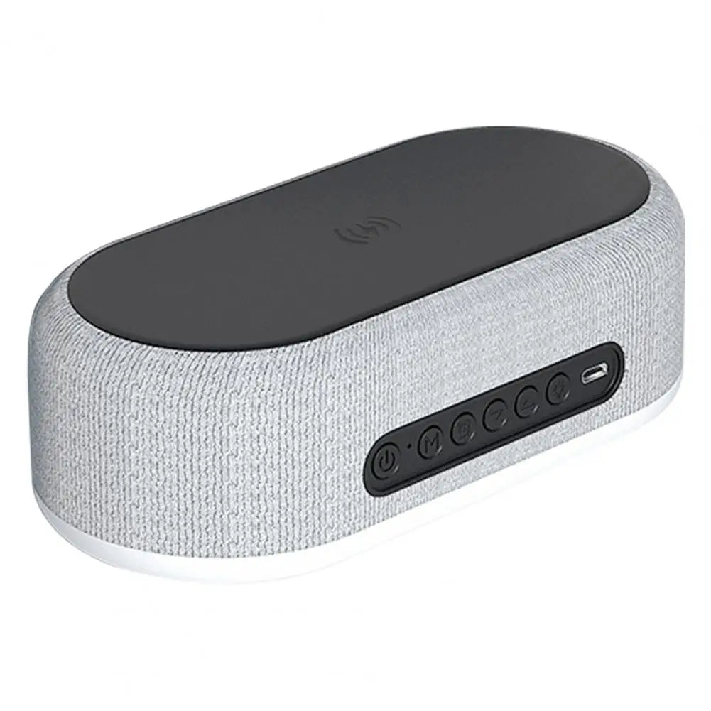 Digital Alarm Clock with Wireless Charging and Temperature Display
