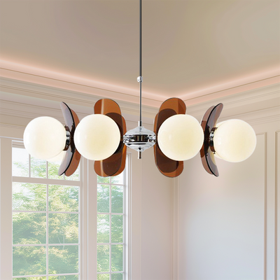 Modern Retro Bauhaus Chandelier with 8 Lights