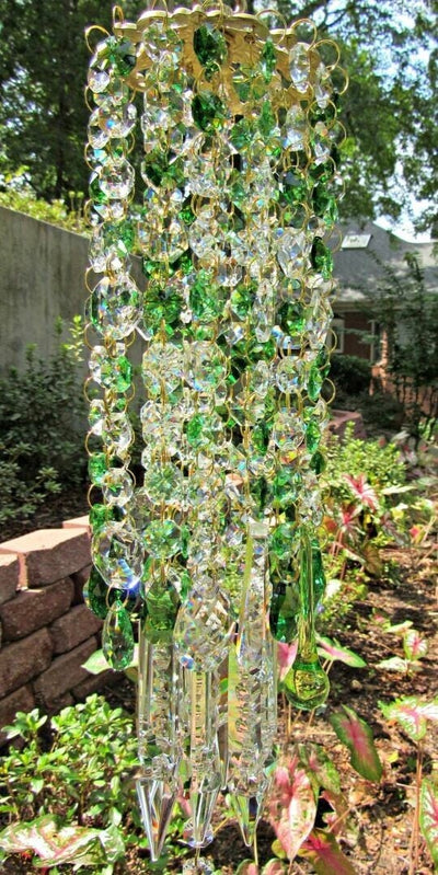 HarmonyGleam Crystal Wind Chime – Tranquil Garden Decoration