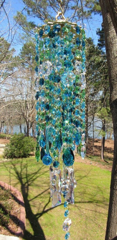HarmonyGleam Crystal Wind Chime – Tranquil Garden Decoration