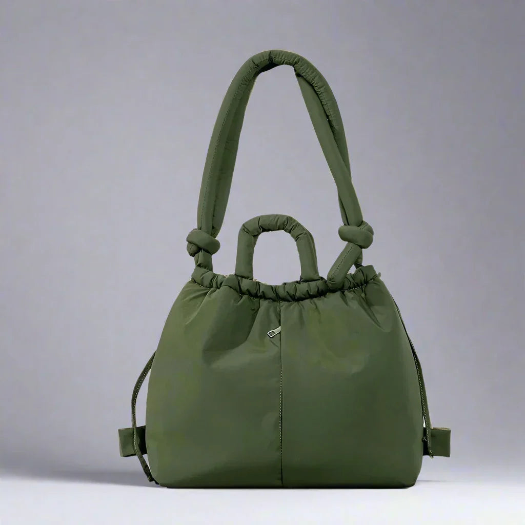 Valentina Women’s Puffer Shoulder Bag – Quilted Crossbody Handbag