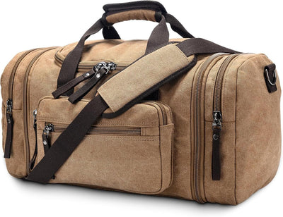 Expandable Canvas Travel Duffle Bag with 40–50L Capacity