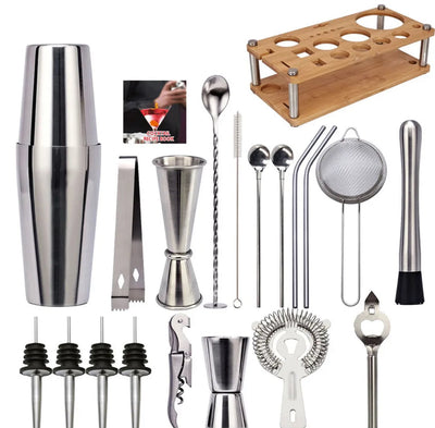 Professional 23-Piece Bartender Cocktail Shaker Set