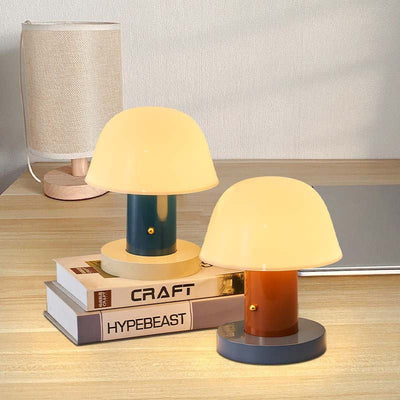 LED Mushroom Touch Table Lamp – Battery Powered