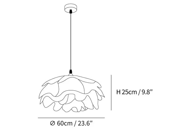 White Flower Pendant Light – LED E27 Modern Ceiling Lamp