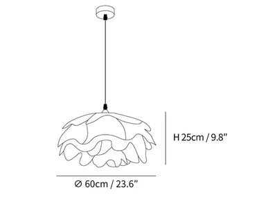 White Flower Pendant Light – LED E27 Modern Ceiling Lamp