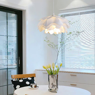 White Flower Pendant Light – LED E27 Modern Ceiling Lamp