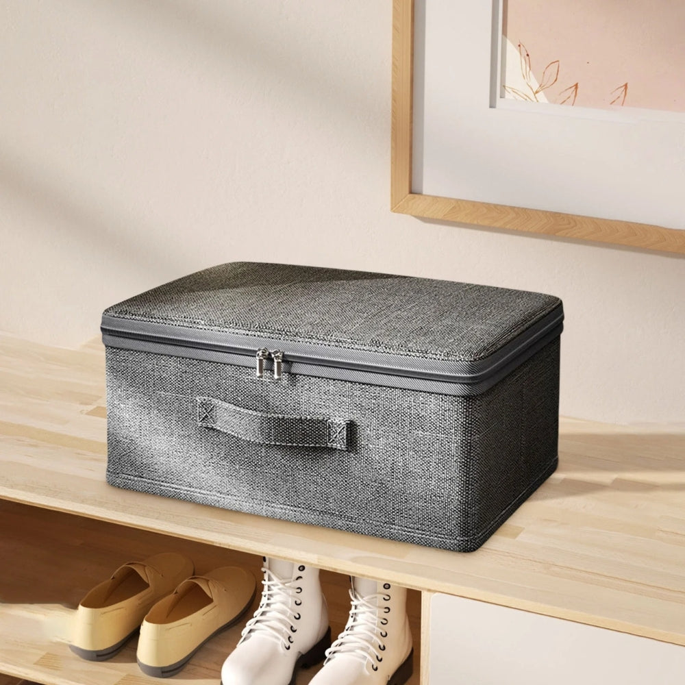 Fold Ease Fabric Storage Box for Clothes and Linens