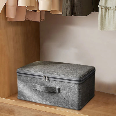 Fold Ease Fabric Storage Box for Clothes and Linens