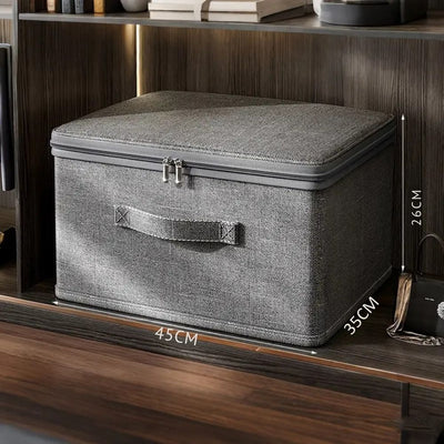Fold Ease Fabric Storage Box for Clothes and Linens