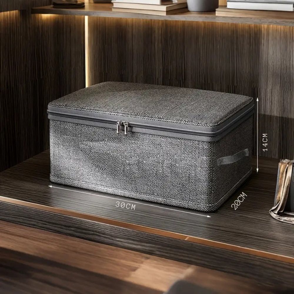 Fold Ease Fabric Storage Box for Clothes and Linens