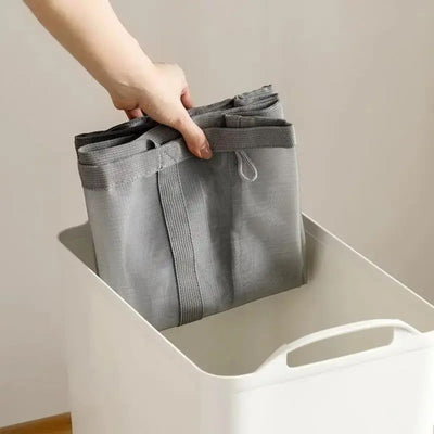 Foldable Mesh Laundry Basket with Hanging Loop