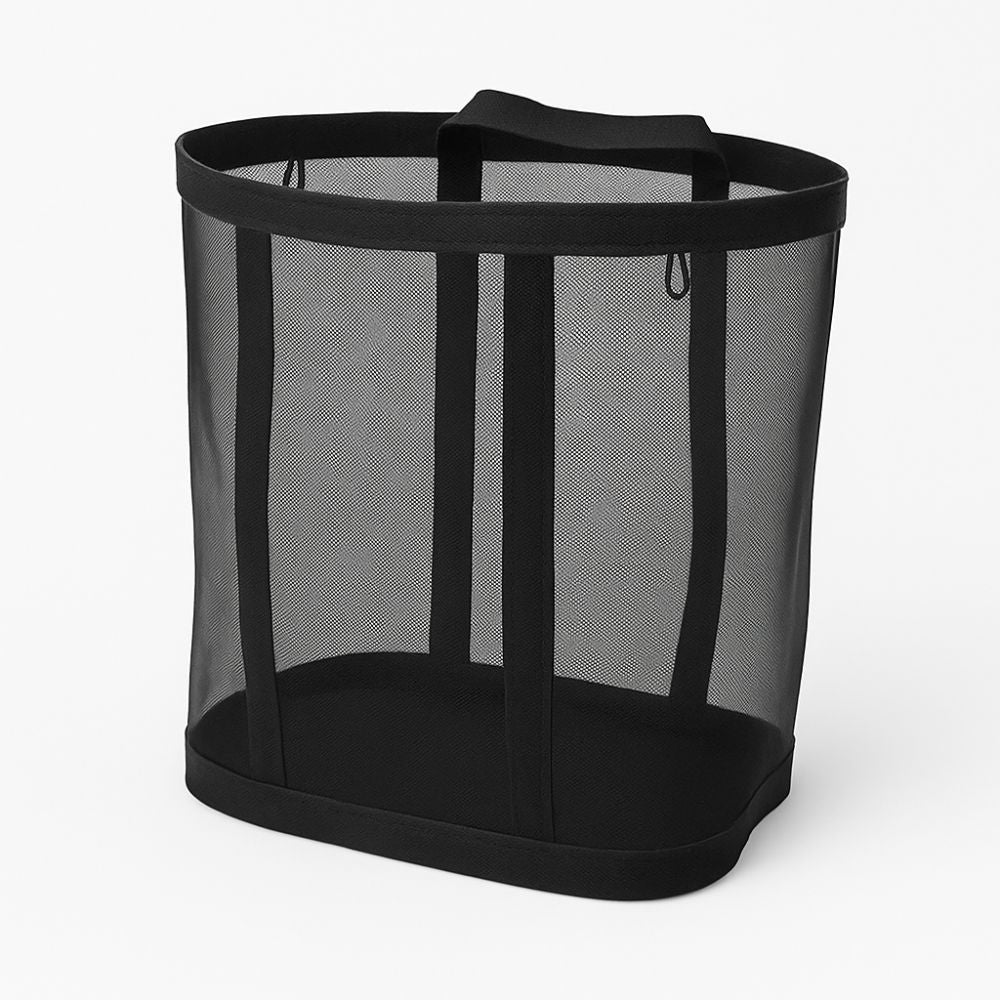 Foldable Mesh Laundry Basket with Hanging Loop