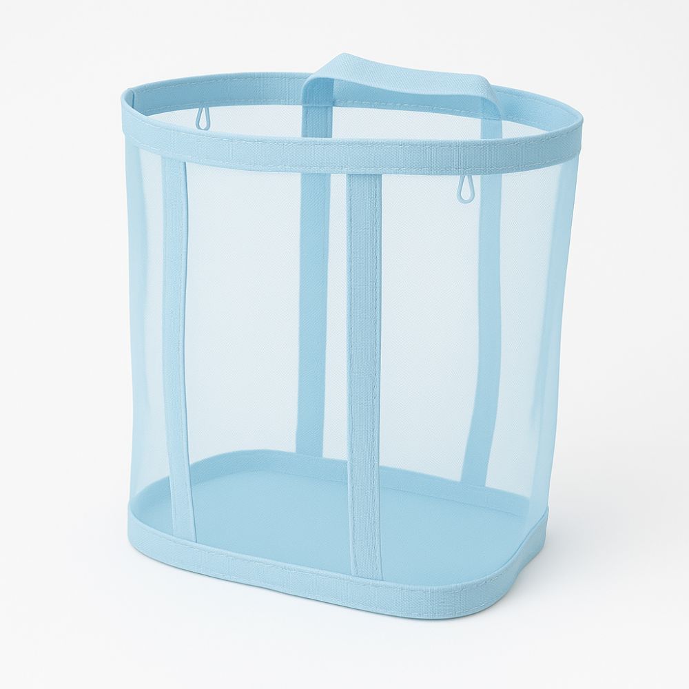Foldable Mesh Laundry Basket with Hanging Loop