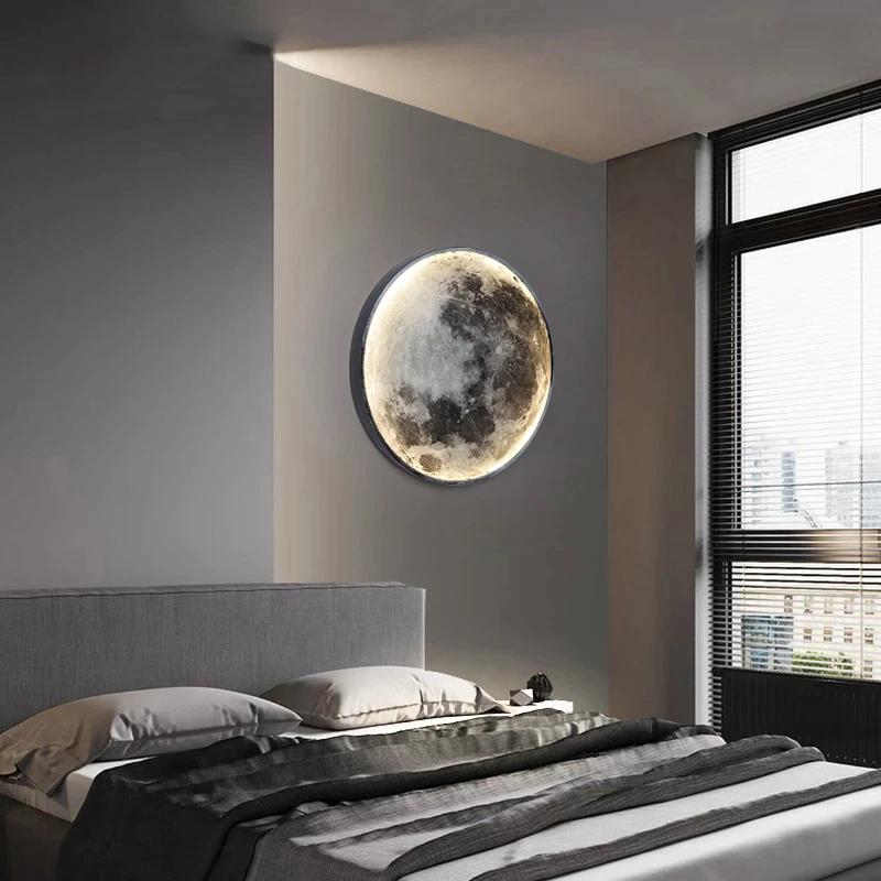 Dimmable Moon Wall Light with Remote Control