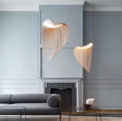 Natural Wood Hanging Pendant Light Fixture