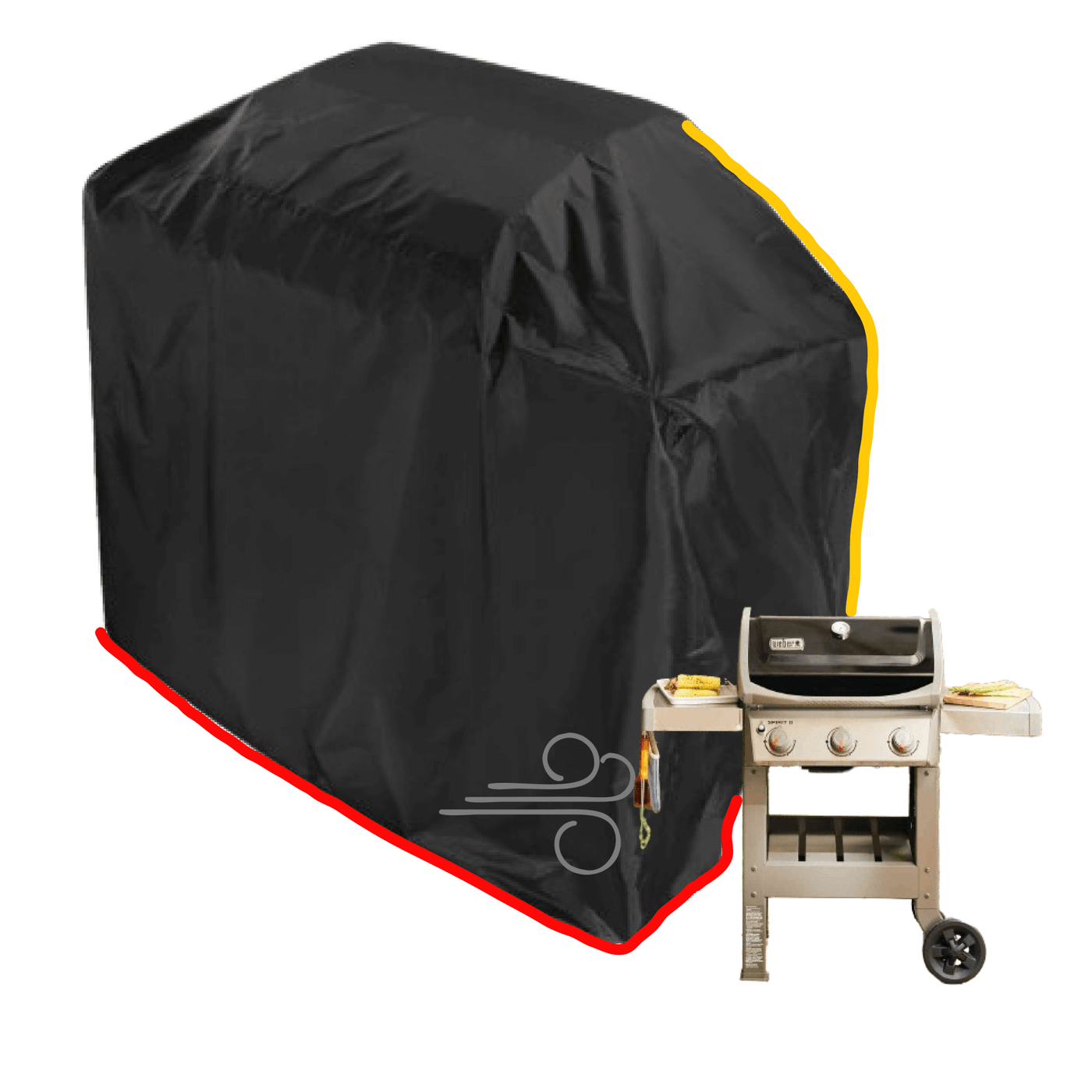 Weatherproof BBQ Grill Cover for Large and Small Grills