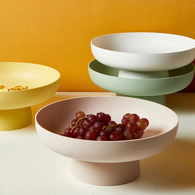 Fruity Elegance Retro Fruit Bowl – Leaf-Shaped Plastic Tray