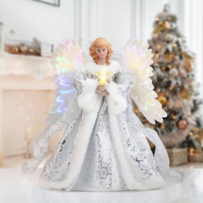 Animated Angel Christmas Tree Topper with Light