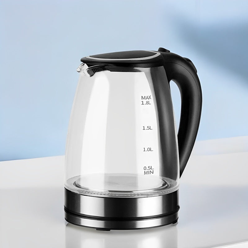 1.8L Electric Glass Kettle with Blue LED Light
