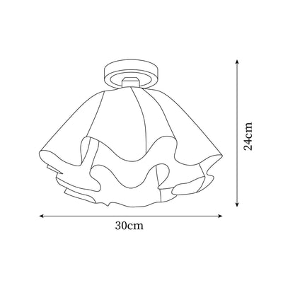 Modern Copper Ceiling Light with LED Bulbs
