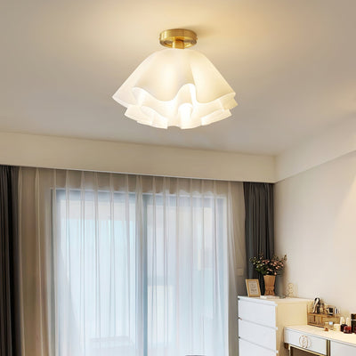 Modern Copper Ceiling Light with LED Bulbs