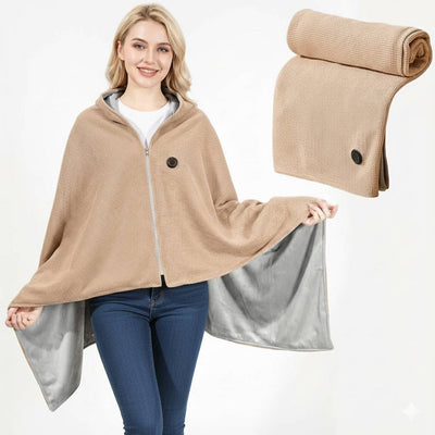 Portable Heated Shawl Blanket with USB Power