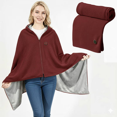 Portable Heated Shawl Blanket with USB Power