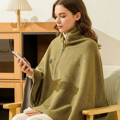 Portable Heated Shawl Blanket with USB Power
