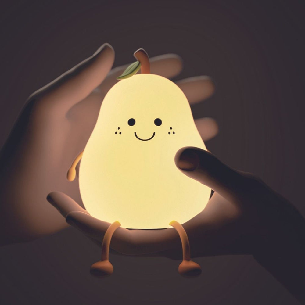 GlowPear Rechargeable Silicone Night Light for Kids