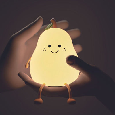 GlowPear Rechargeable Silicone Night Light for Kids