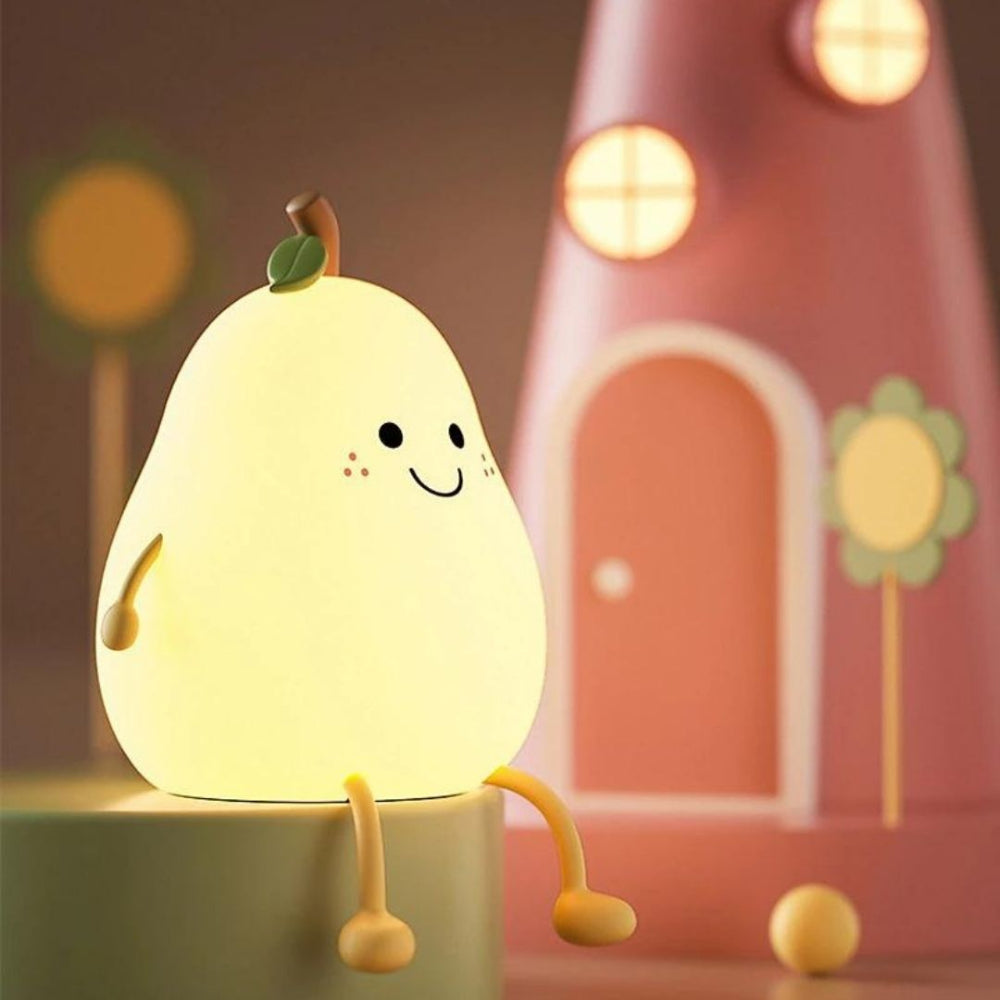 GlowPear Rechargeable Silicone Night Light for Kids