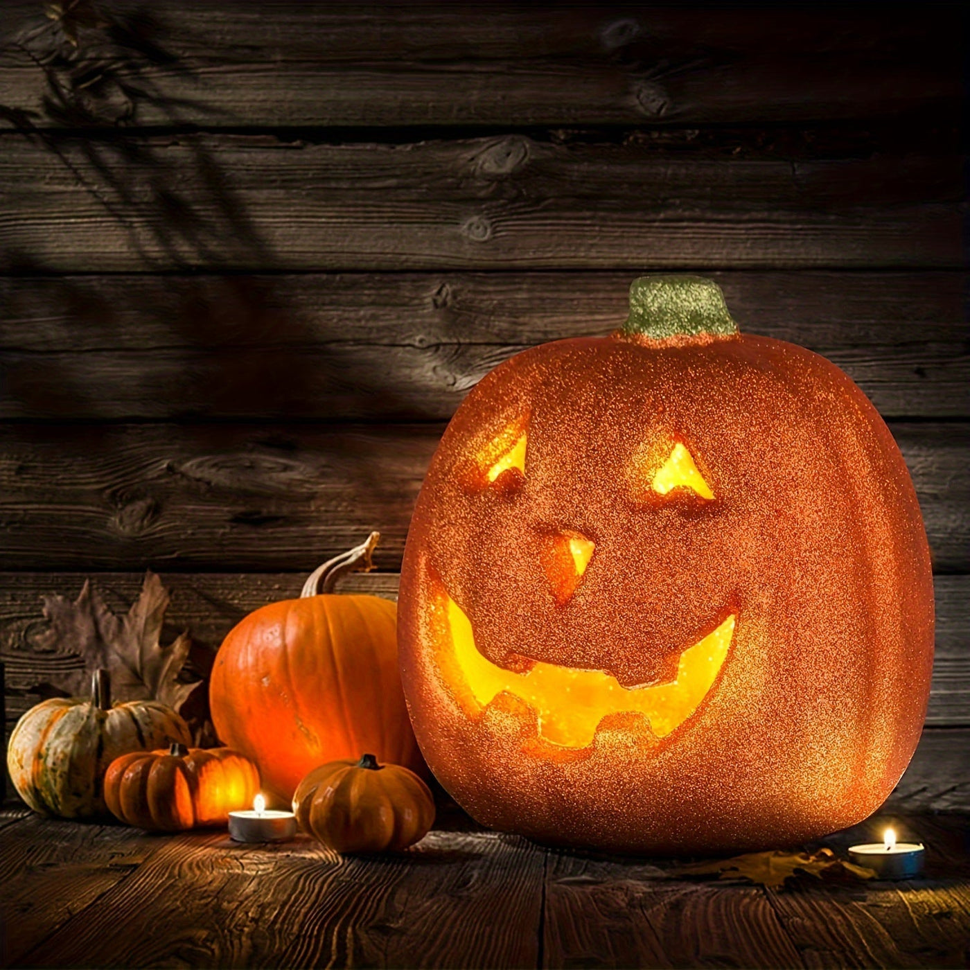 Glowing Jack O’Lantern – Battery Light-Up Halloween Pumpkin Decoration