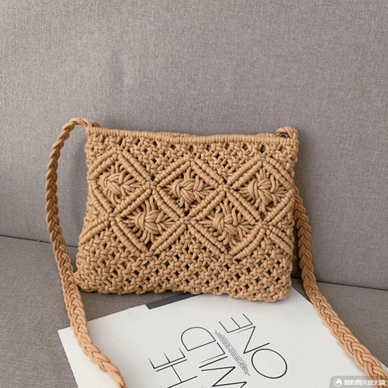Woven Shoulder Bag for Women – Summer Boho Style