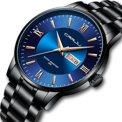 Men’s Stainless Steel Waterproof Sport Quartz Watch