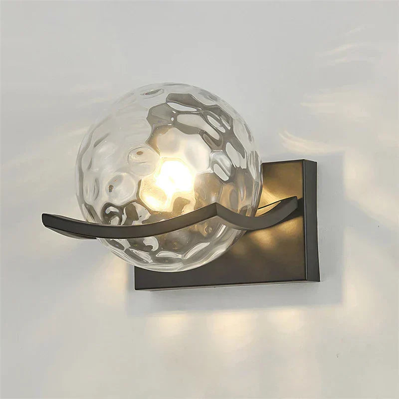 Modern LED Wall Lamp with Glass Panel